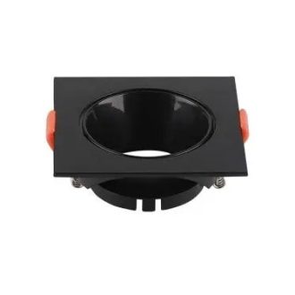   V-TAC Led GU10 Spot Keret négyzet beépíthető - fekete + fekete - 6652