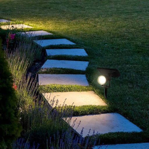 V-TAC LED 2W leszúrható napelemes kerti lámpa - fekete - 4000K - 6661