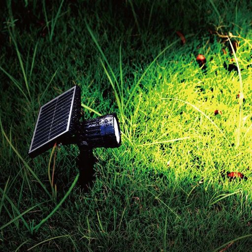 V-TAC LED 2W leszúrható napelemes kerti lámpa - fekete - 4000K - 6661