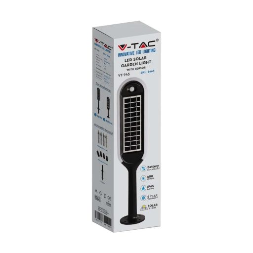 V-TAC 5W Napelemes (Solar) kerti világítás -  4000K - 6665