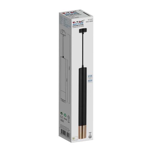 V-TAC 1 x GU10 függeszték 60 x 500mm - fekete/arany - 6689