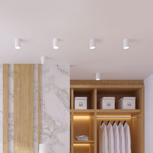 V-TAC Led GU10 Falon kívüli keret kör forma - fehér - 6690