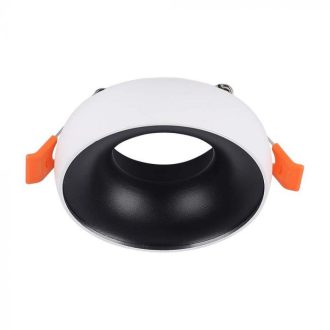   V-TAC LED GU10 Falon kívüli keret kör forma - fehér / fekete - 6694