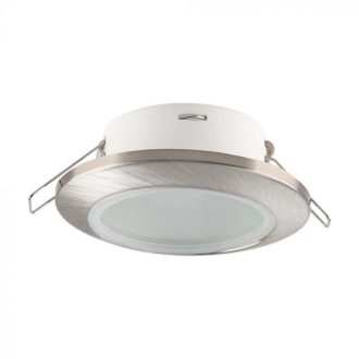   V-TAC Led GU10 Spot Keret kerek beépíthető - szatén nikkel - 6700