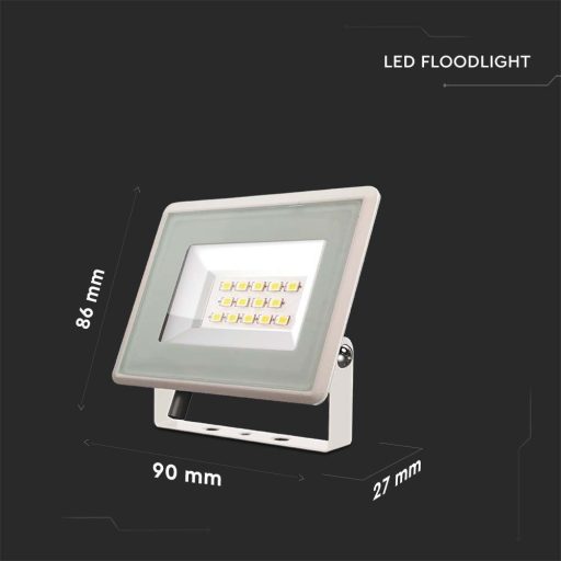 V-TAC 10W LED reflektor 100° 6400K fehér házas E széria - 6732