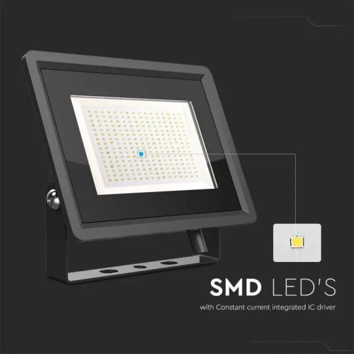 V-TAC 200W LED reflektor 100° 4000K fekete házas F széria - 6733 Akciós