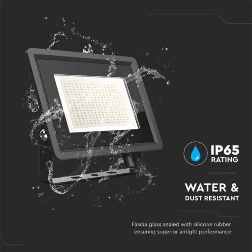 V-TAC 200W LED reflektor 100° 4000K fekete házas F széria - 6733 Akciós