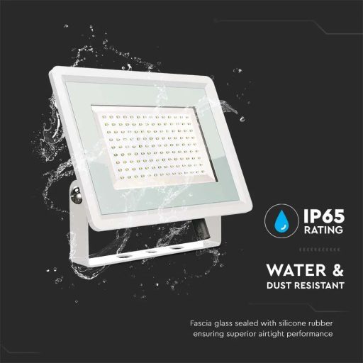 V-TAC 200W LED reflektor 100° 6400K fehér házas F széria - 6736