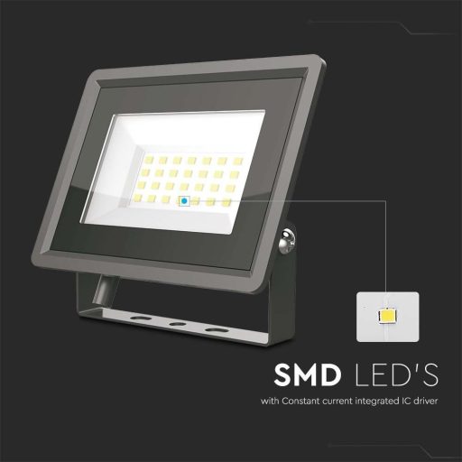 V-TAC 20W LED reflektor 100° 3000K fekete házas F széria - 6737