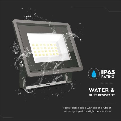 V-TAC 20W LED reflektor 100° 6400K fekete házas F széria - 6739