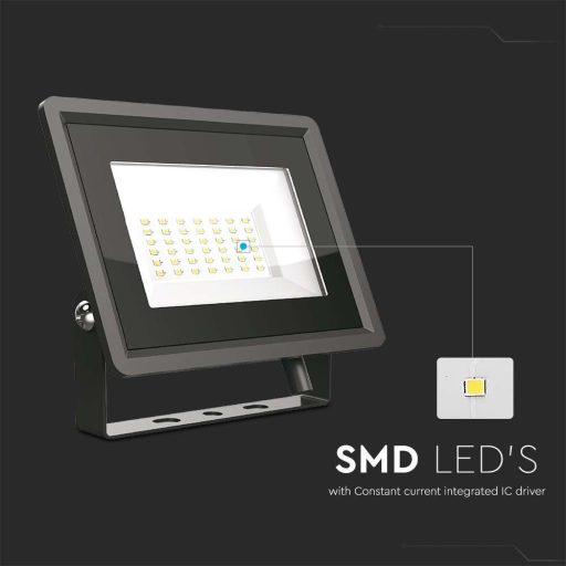 V-TAC 30W LED reflektor 100° 4000K fekete házas E széria - 6744