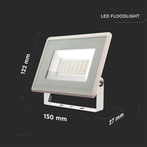 V-TAC 30W LED reflektor 100° 3000K fehér házas E széria - 6746