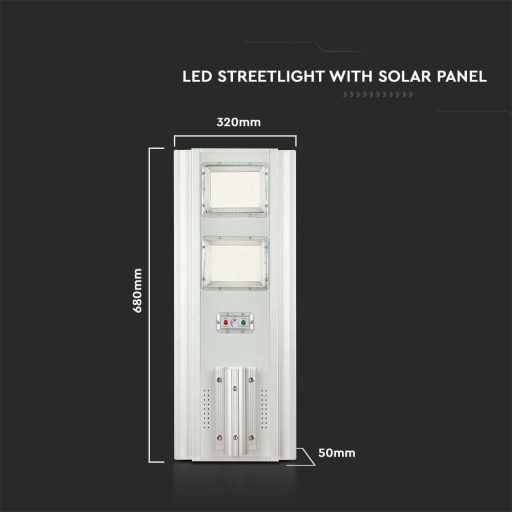 V-TAC 200W LED utcai lámpa Napelemes (SOLAR) 120lm/W 4000K - 6755