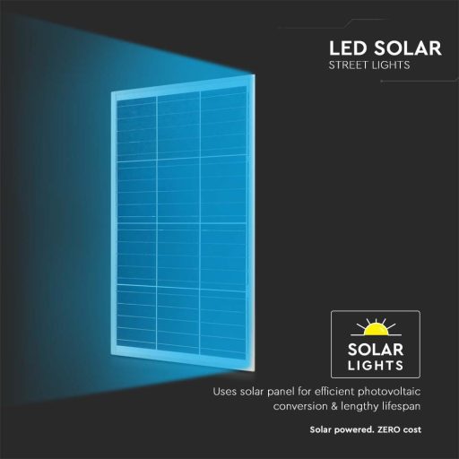 V-TAC 200W LED utcai lámpa Napelemes (SOLAR) 120lm/W 4000K - 6755