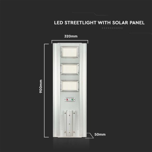 V-TAC 40W LED utcai lámpa Napelemes (SOLAR) 120lm/W 4000K - 6757