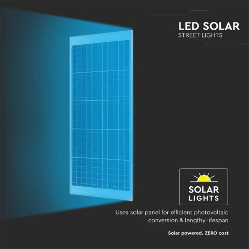 V-TAC 40W LED utcai lámpa Napelemes (SOLAR) 120lm/W 6400K - 6758