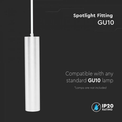 V-TAC 1 x GU10 függeszték 60 x 300mm - fehér - 6779