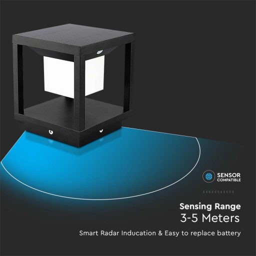 V-TAC Solar Kerti lámpa,  fekete 2W 3000K IP65- 6805