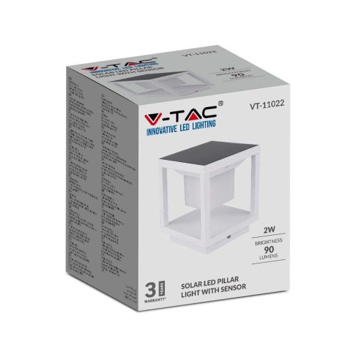 V-TAC Solar Kerti lámpa, fehér 2W 3000K IP65 - 6806