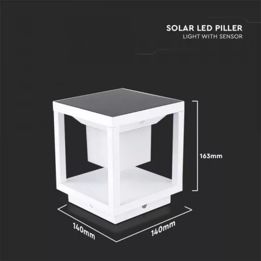 V-TAC Solar Kerti lámpa, fehér 2W 3000K IP65 - 6806