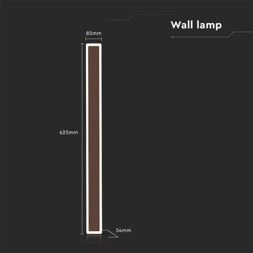 V-TAC 17W LED fali lámpa IP65 rozsda barna - 4000K - 6829