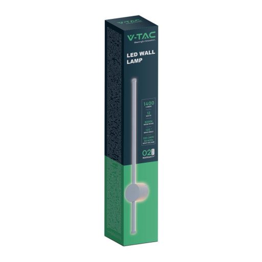 V-TAC 12W LED fali lámpa IP65 fehér - 4000K - 6833