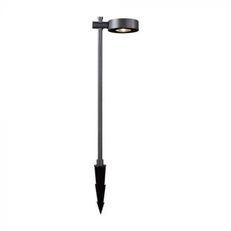   V-TAC LED 7W leszúrható kerti lámpa - IP65 - fekete - 3000K - 6838