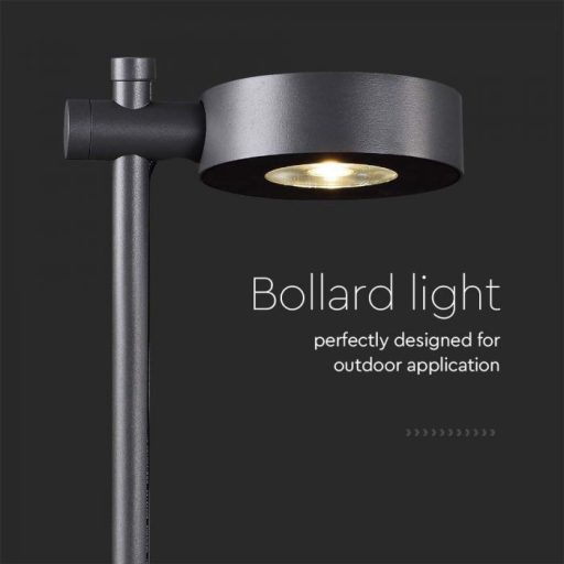 V-TAC LED 7W leszúrható kerti lámpa - IP65 - fekete - 3000K - 6838