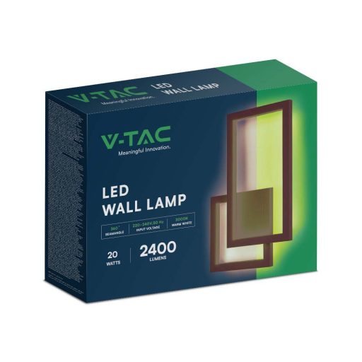 V-TAC 20W LED design fali lámpatest - rozsda barna - 4000K - 6841