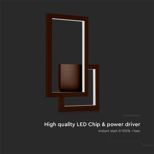 V-TAC 20W LED design fali lámpatest - rozsda barna - 4000K - 6841