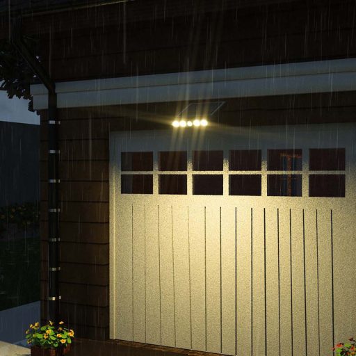 V-TAC 8W LED napelemes (SOLAR) fali lámpa 120° 3000K fekete házas  - 6844