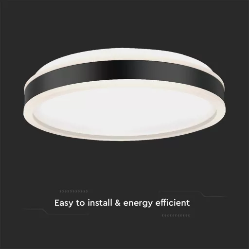 V-TAC 42W LED mennyezeti dizájn lámpa - fekete  - 6911