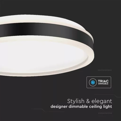 V-TAC 42W LED mennyezeti dizájn lámpa - fekete  - 6911