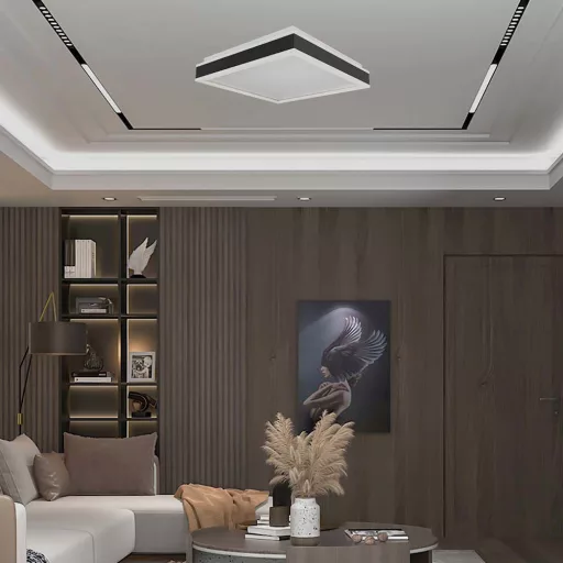 V-TAC 38W LED mennyezeti dizájn lámpa - fekete  - 6914
