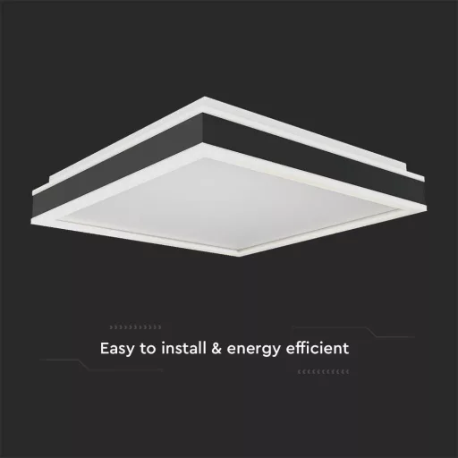 V-TAC 38W LED mennyezeti dizájn lámpa - fekete  - 6914