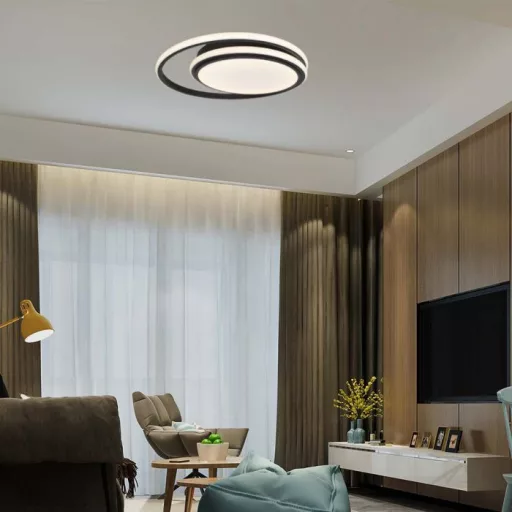 V-TAC 38W LED mennyezeti dizájn lámpa - fekete  - 6920