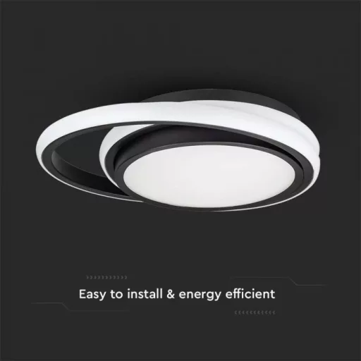 V-TAC 38W LED mennyezeti dizájn lámpa - fekete  - 6920