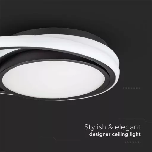 V-TAC 38W LED mennyezeti dizájn lámpa - fekete  - 6920