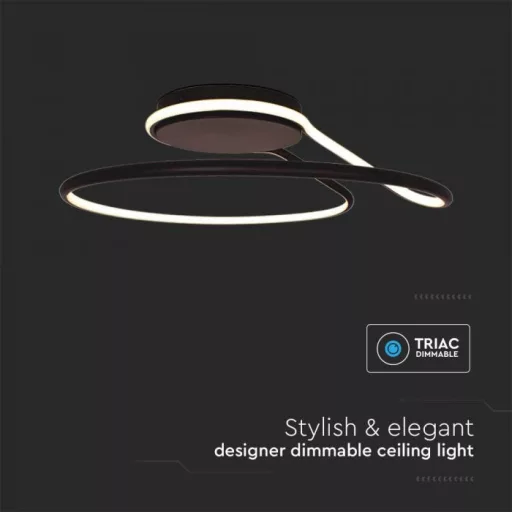V-TAC LED dizájn lámpa - dimmelhető - 54W 4000K - fekete - 6923