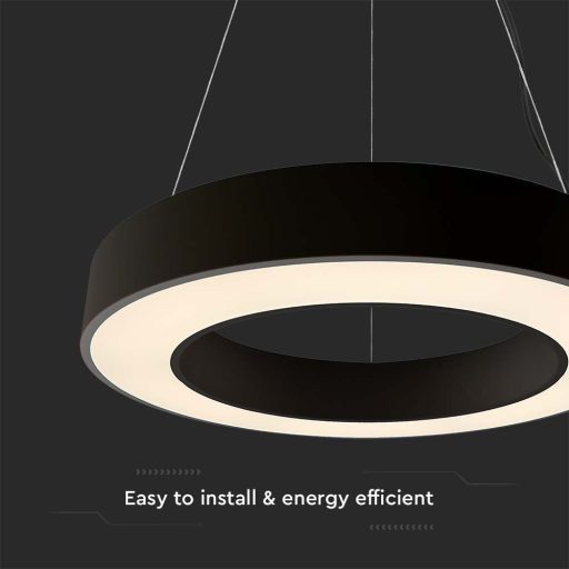 V-TAC 50W Led dimmelhető függeszték - fekete - 4000K - 6957