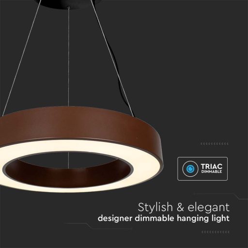 V-TAC 50W Led dimmelhető függeszték - rozsda barna - 4000K - 6959
