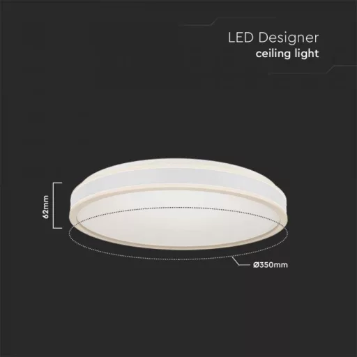 V-TAC LED dizájn lámpatest kerek forma 18W 4000K - 6987
