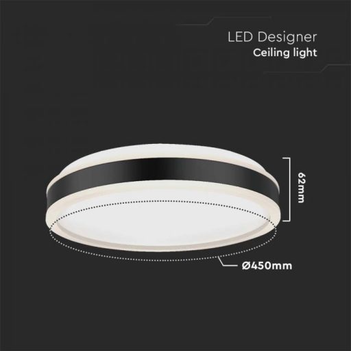 V-TAC LED dizájn lámpatest kerek forma 24W 4000K - 6988