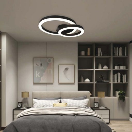 V-TAC 20W LED dizájn mennyezeti lámpa - fekete - 3000K - 7000