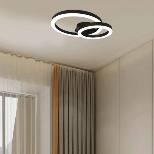 V-TAC 20W LED dizájn mennyezeti lámpa - fekete - 3000K - 7000
