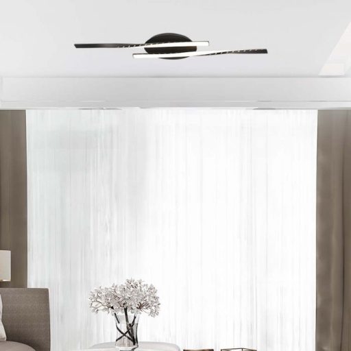 V-TAC 12W LED mennyezeti lámpa - fekete - 3000K - 7001