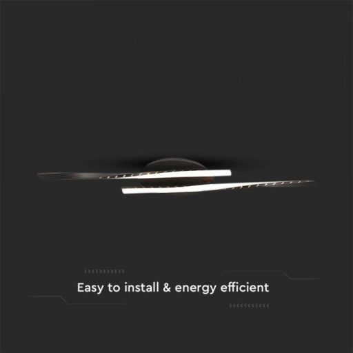 V-TAC 12W LED mennyezeti lámpa - fekete - 3000K - 7001