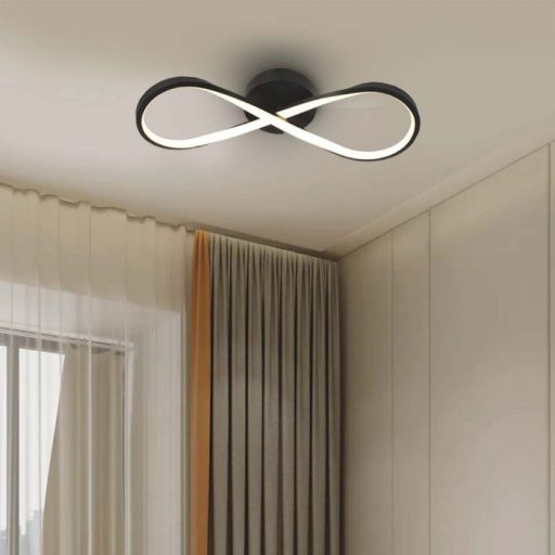 V-TAC 24W LED dizájn mennyezeti lámpa - fekete - 3000K - 7002