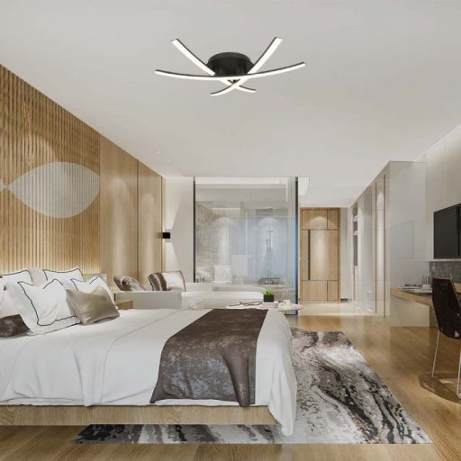 V-TAC 20W LED mennyezeti lámpa - fekete - 3000K - 7005