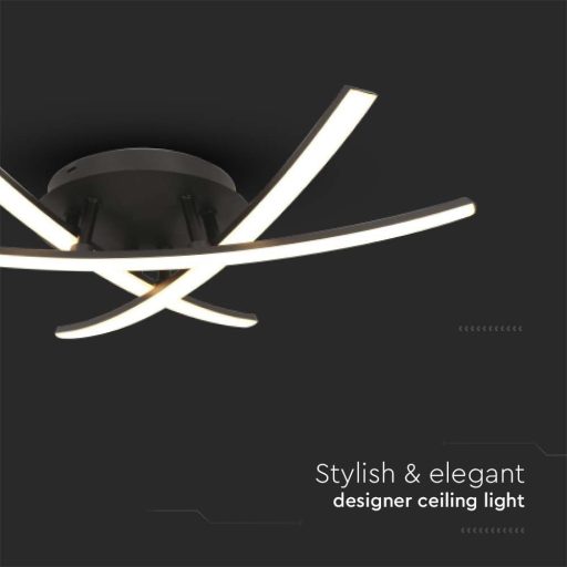 V-TAC 20W LED mennyezeti lámpa - fekete - 3000K - 7005